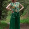 Women Origami Doll | Zoey Pants-Green (Size 14 Only)