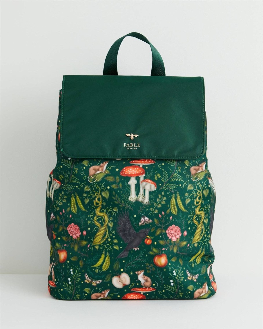 Bags Fable England | Fable Catherine Rowe'S Into The Woods Green Backpack