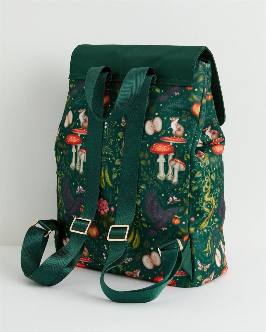 Bags Fable England | Fable Catherine Rowe'S Into The Woods Green Backpack