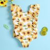 Kids Origami Doll | Sunflower Print Kids Swimsuit