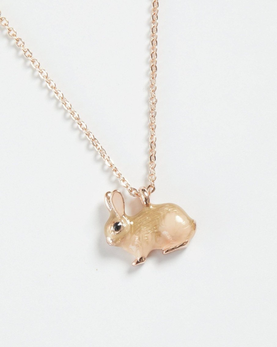 Jewellery Fable England | Fable Enamel Rabbit Short Necklace: Matchbox