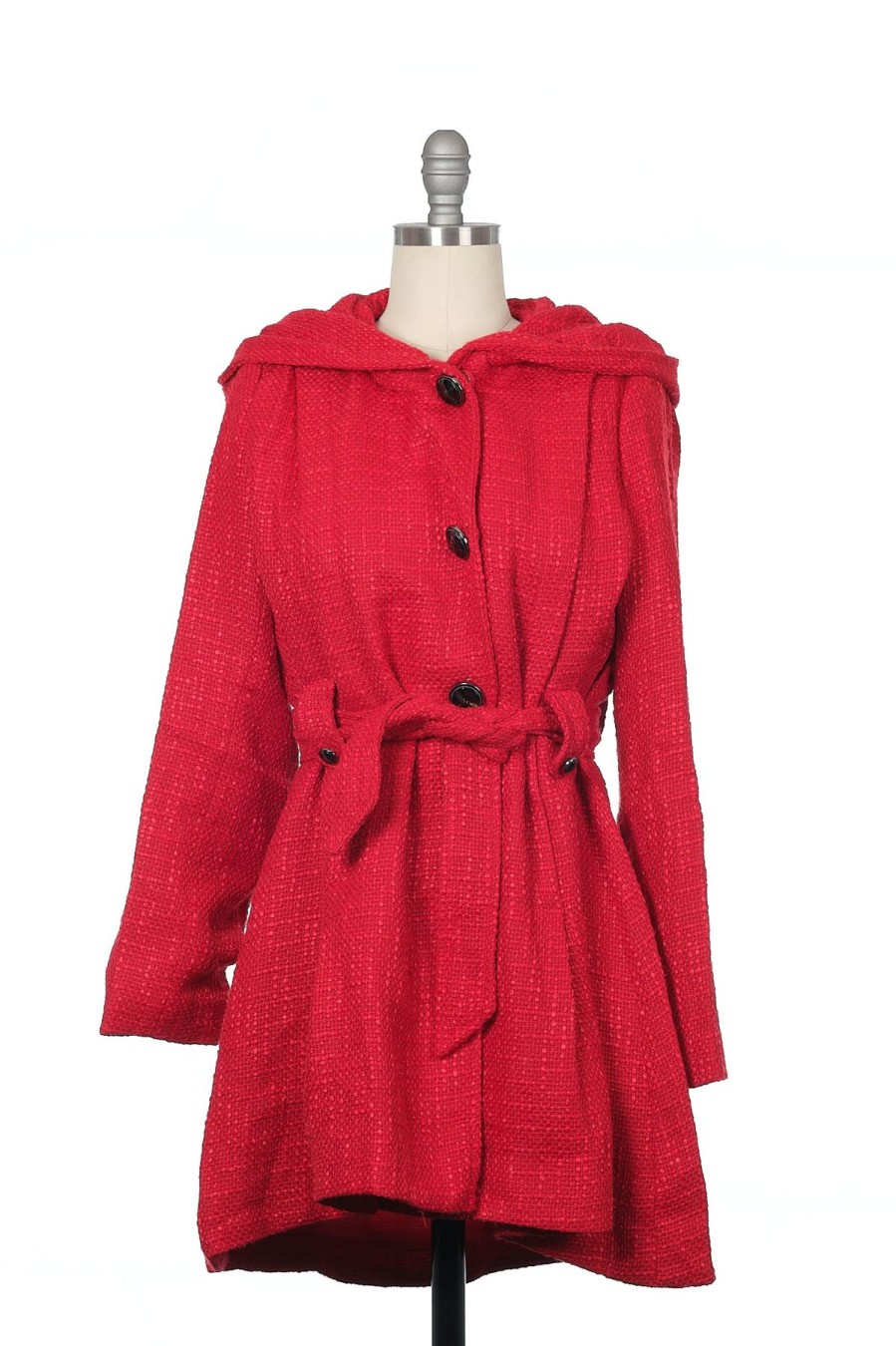 Women Origami Doll | Maisie Coat-Red