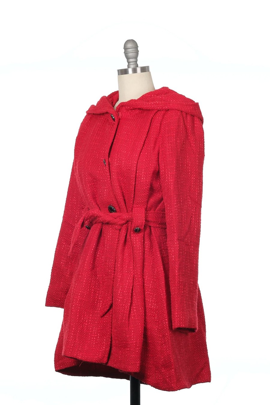 Women Origami Doll | Maisie Coat-Red