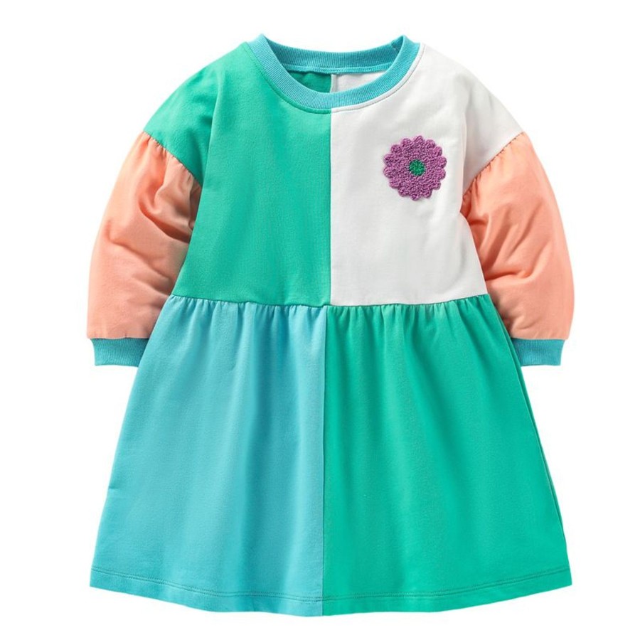 Kids Origami Doll | Colour Block Daisy Girl Dress (Low In Stock/6 & 7 Yrs Old)