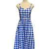 Women Origami Doll | Penelope Dress-Blue Plaid