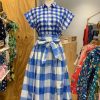 Women Origami Doll | Camila Skirt-Blue Plaid (Last Size 6)