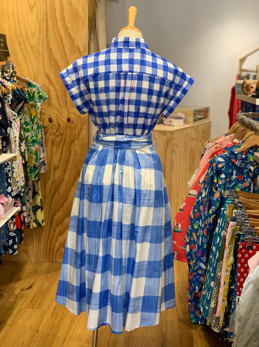 Women Origami Doll | Camila Skirt-Blue Plaid (Last Size 6)