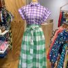 Women Origami Doll | Camila Skirt-Green Plaid (Low In Stock/Size 6&14)