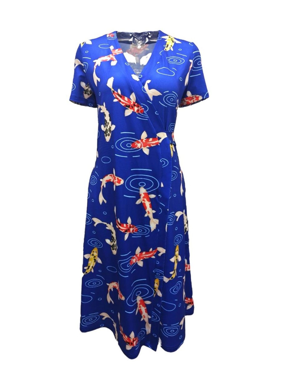 Women Origami Doll | Abigail Wrap Midi Dress-Koi