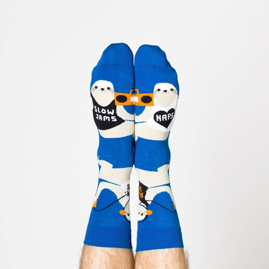 Homestyle Yellow Owl Workshop | Men'S Socks-Sloth Life Crew Socks-Fun Father'S Day Gift