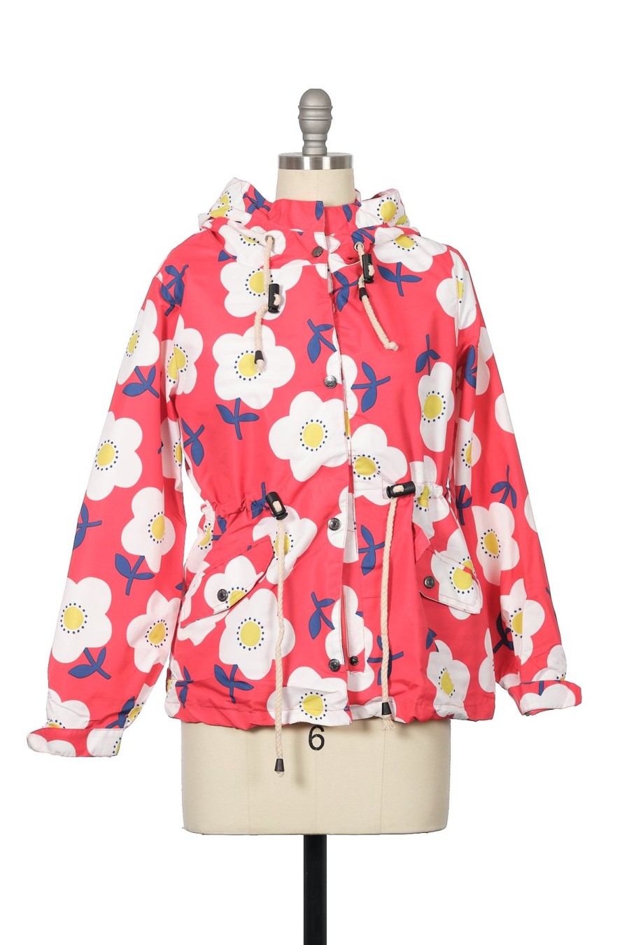 Women Origami Doll | Another Raining Day Jacket Red Floral