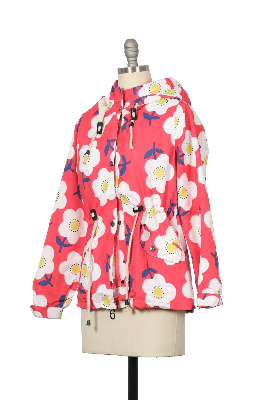 Women Origami Doll | Another Raining Day Jacket Red Floral