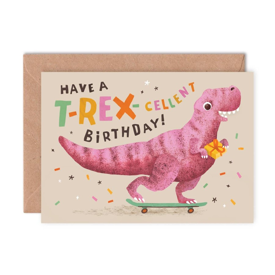 Homestyle Emily Nash Illustration | T-Rex-Cellent Birthday Card