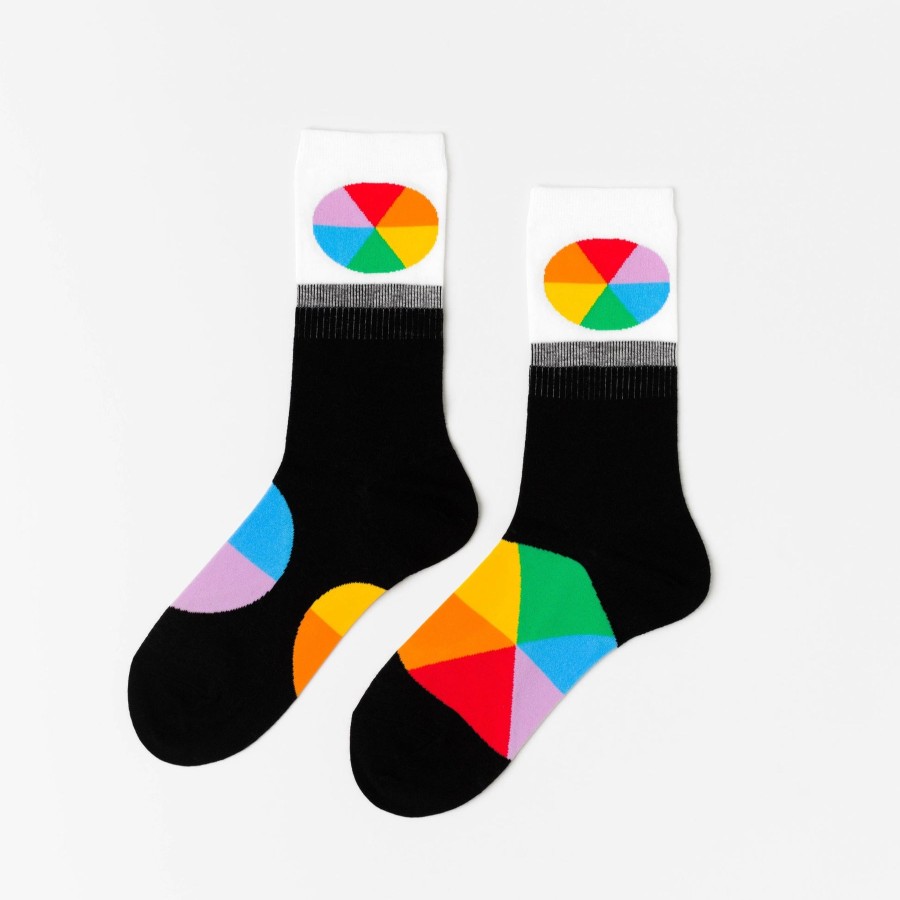 Homestyle Yellow Owl Workshop | Yellow Owl Workshop Women'S-Color Wheel Crew Socks