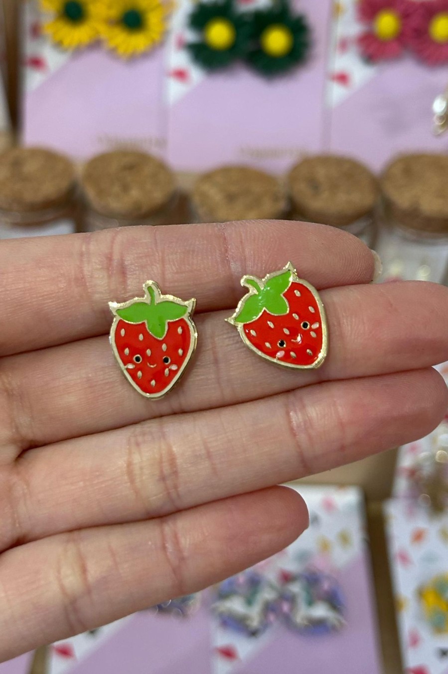 Jewellery Origami Doll | Strawberry Earring