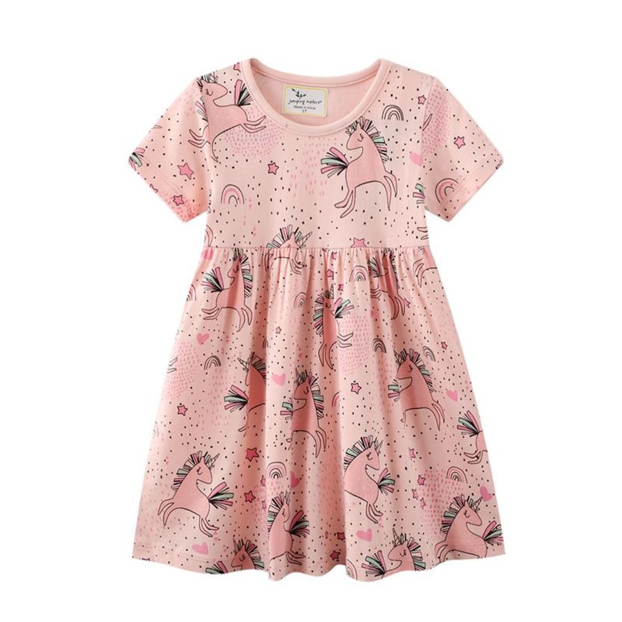 Kids Origami Doll | Pink Unicorn Cotton Girls Dress (6 Yrs Old Only)