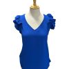 Women Origami Doll | Ruffle Cap Sleeve Top