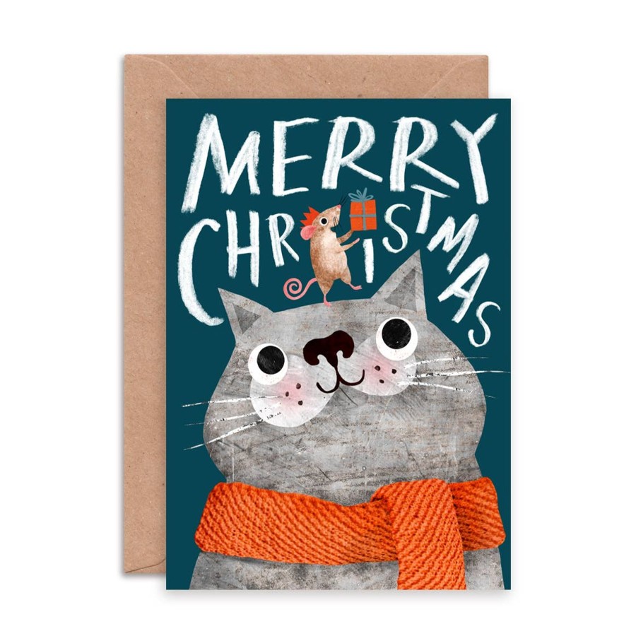 Homestyle Emily Nash Illustration | Cat & Mouse Single Greeting Card