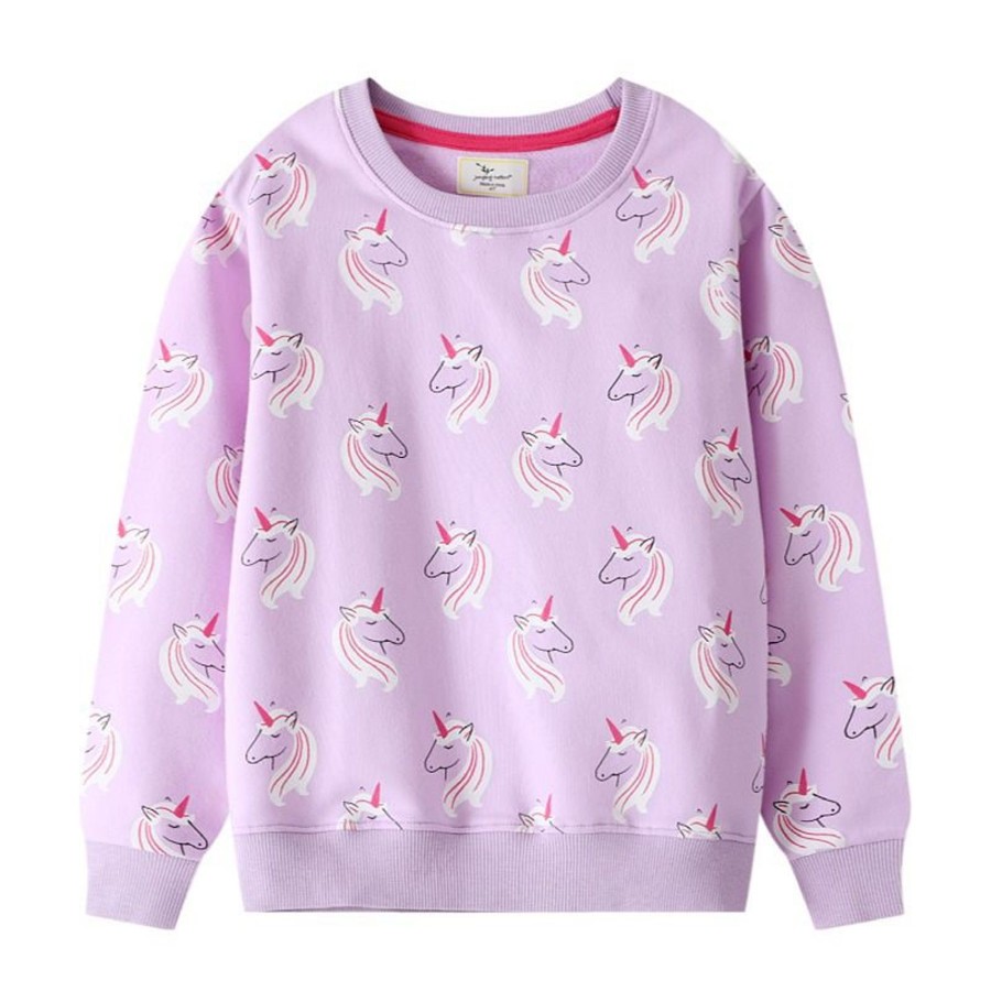 Kids Origami Doll | Purple Unicorns Pullover (Last One/2 Yrs Old)