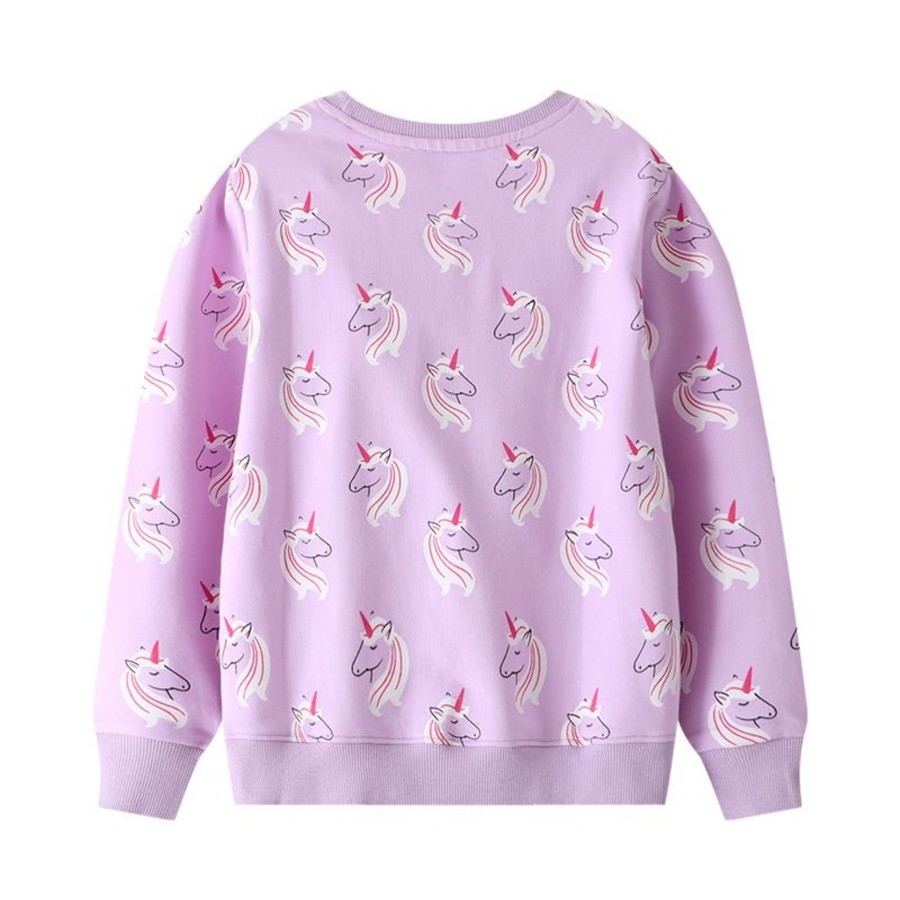 Kids Origami Doll | Purple Unicorns Pullover (Last One/2 Yrs Old)