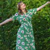 Women Origami Doll | Phoebe Dress-Floral Green