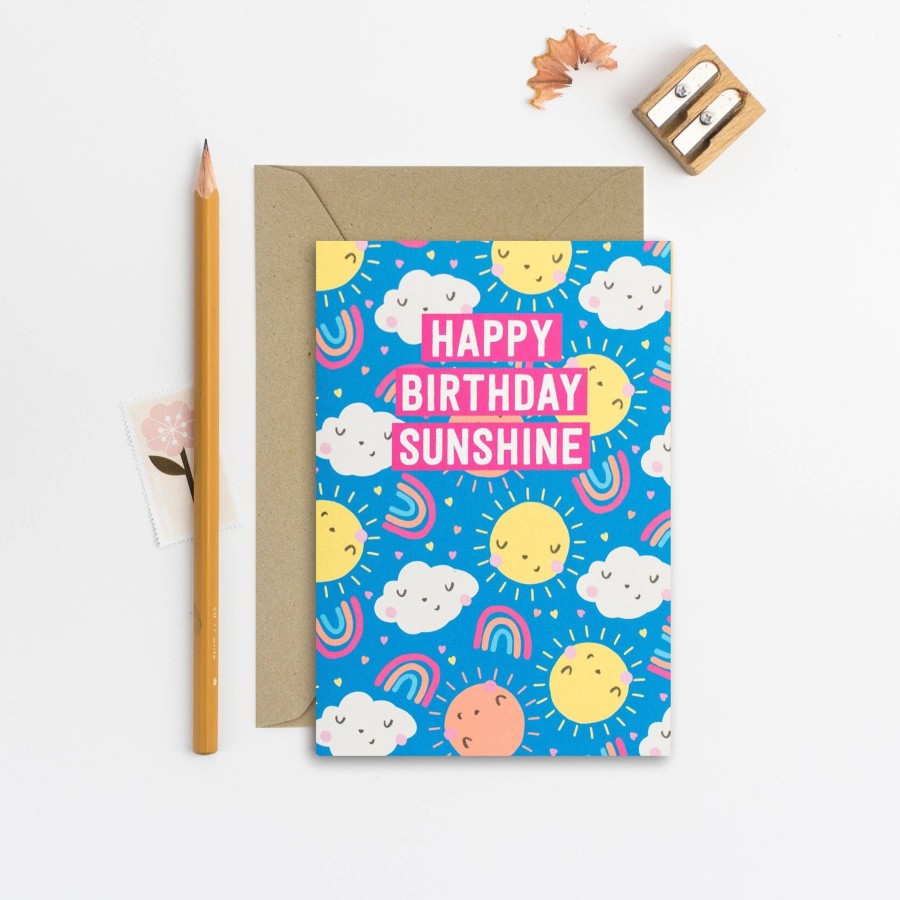 Homestyle Mifkins | Happy Birthday Sunshine Card | Rainbow Birthday Card | Pride