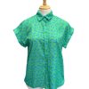 Women Origami Doll | Fun Squiggles Top-Green