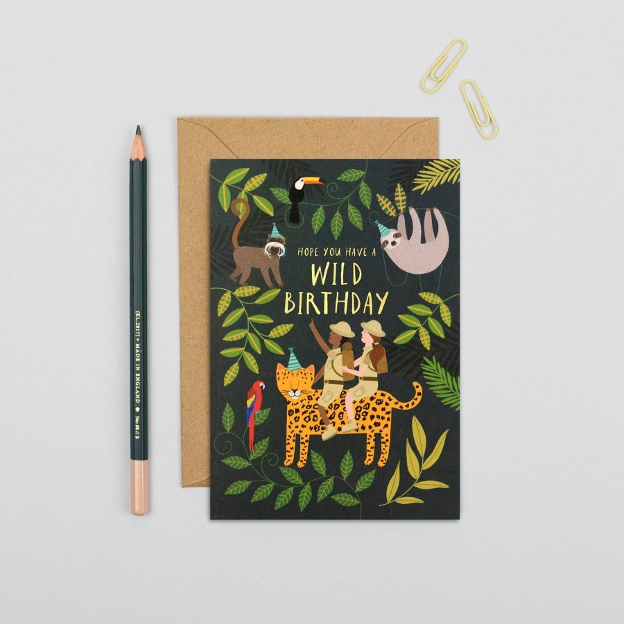 Homestyle Natalie Alex Designs | Jungle Explorers Birthday Card | Fun Animal Kids Card