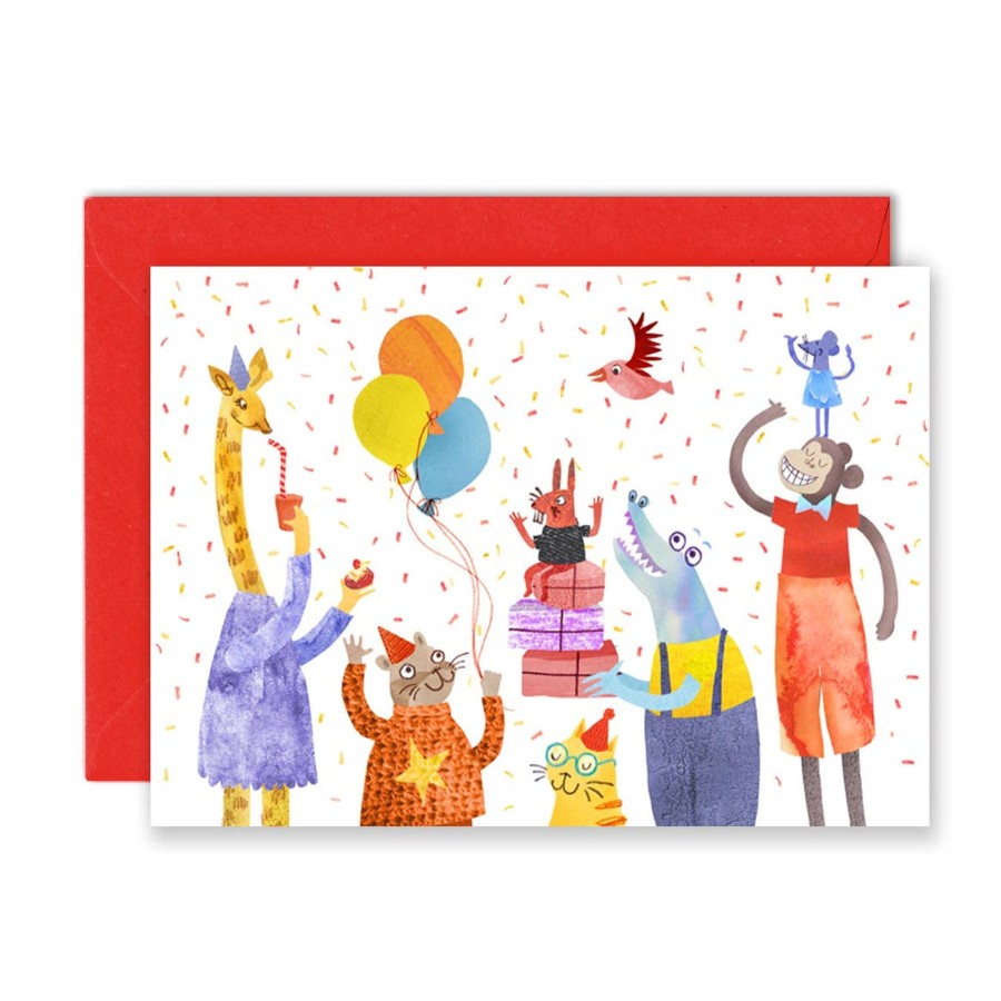 Homestyle Emily Nash Illustration | Party Animals Single Greeting Card