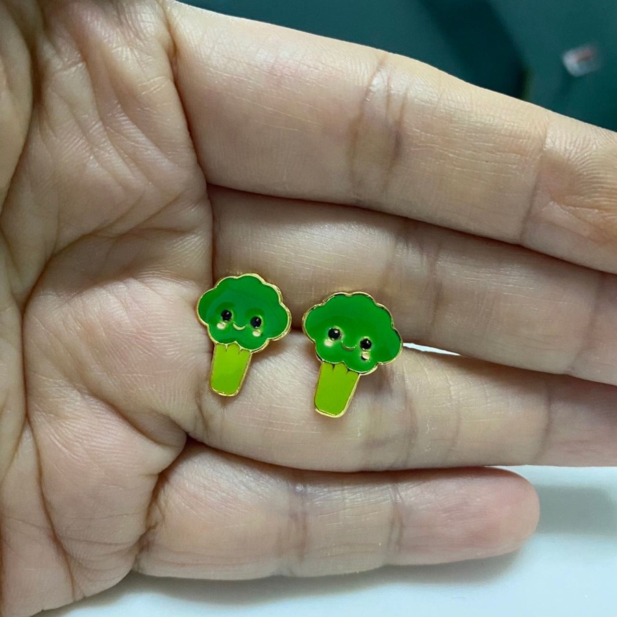 Jewellery Origami Doll | Broccoli Earring