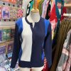 Women Origami Doll | Colour Block Strip Cardigan