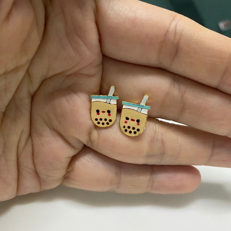 Jewellery Origami Doll | Bubble Tea Earring