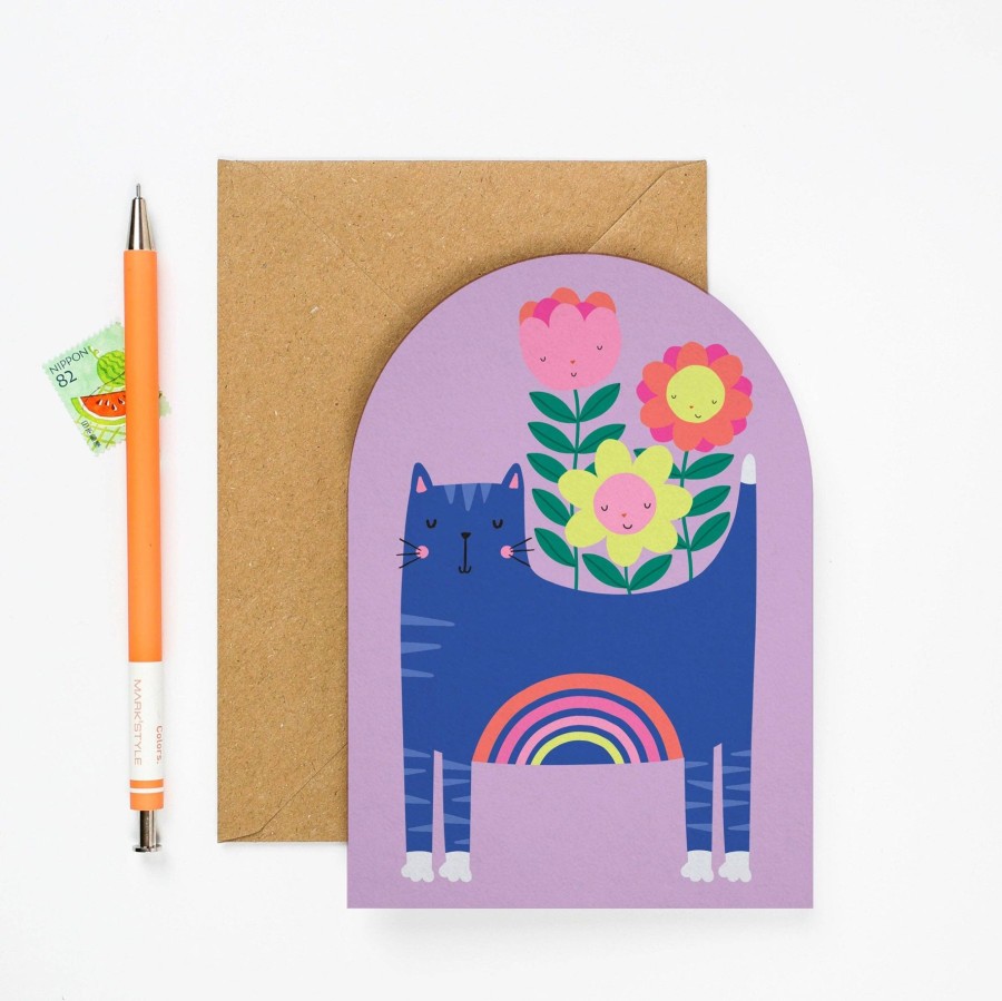 Homestyle Mifkins | Rainbow Cat Greeting Card