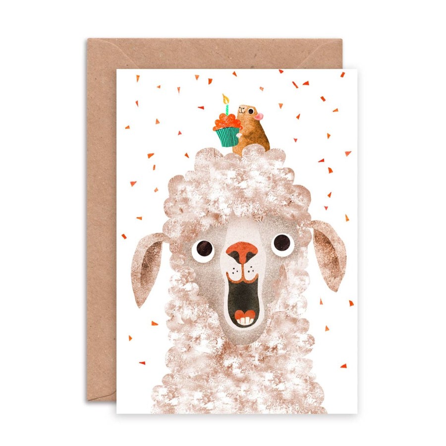 Homestyle Emily Nash Illustration | Llama And Guinea Pig Birthday Greeting Card