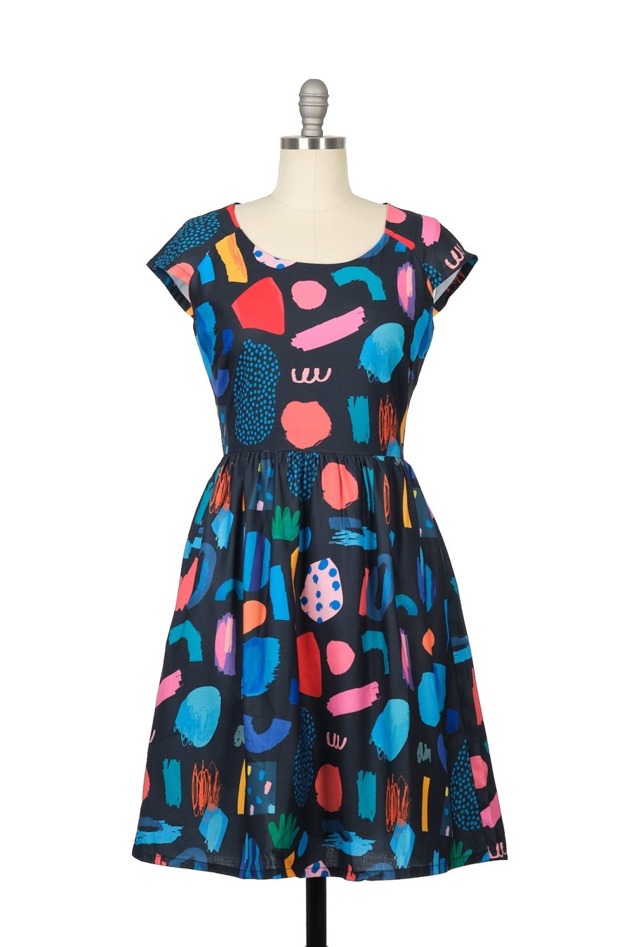 Women Origami Doll | Life Is A Picnic Dress-Graffiti (Last Size 6)