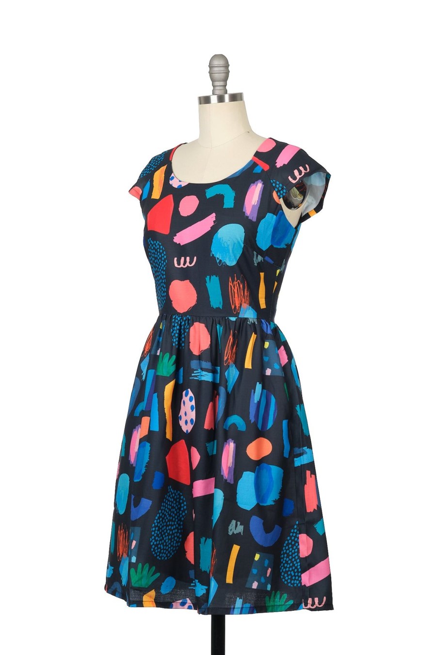 Women Origami Doll | Life Is A Picnic Dress-Graffiti (Last Size 6)