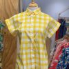 Women Origami Doll | The Plaid Top-Yellow