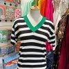 Women Origami Doll | Samantha Stripes Knit Tee (3 Colours Available)