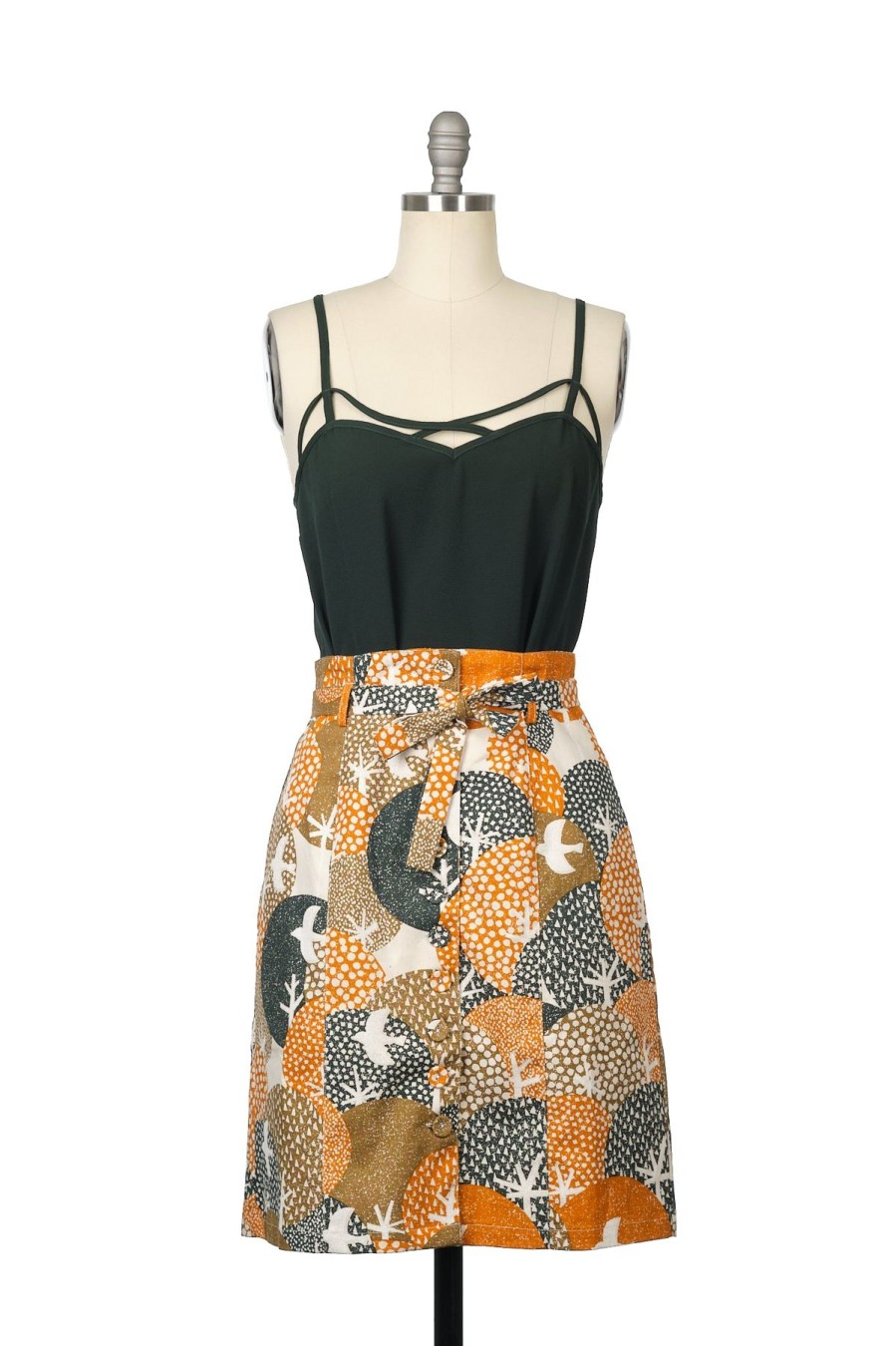 Women Origami Doll | Best Time Of My Life Skirt-Mountain Orange( Low In Stock)