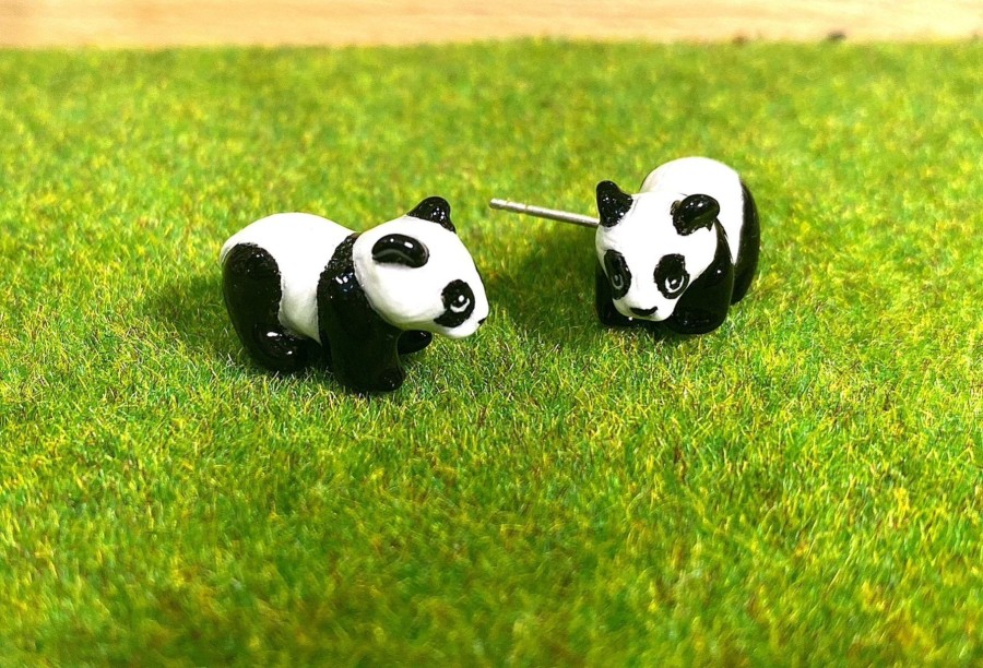 Jewellery Origami Doll | Handmade Panda Earrings