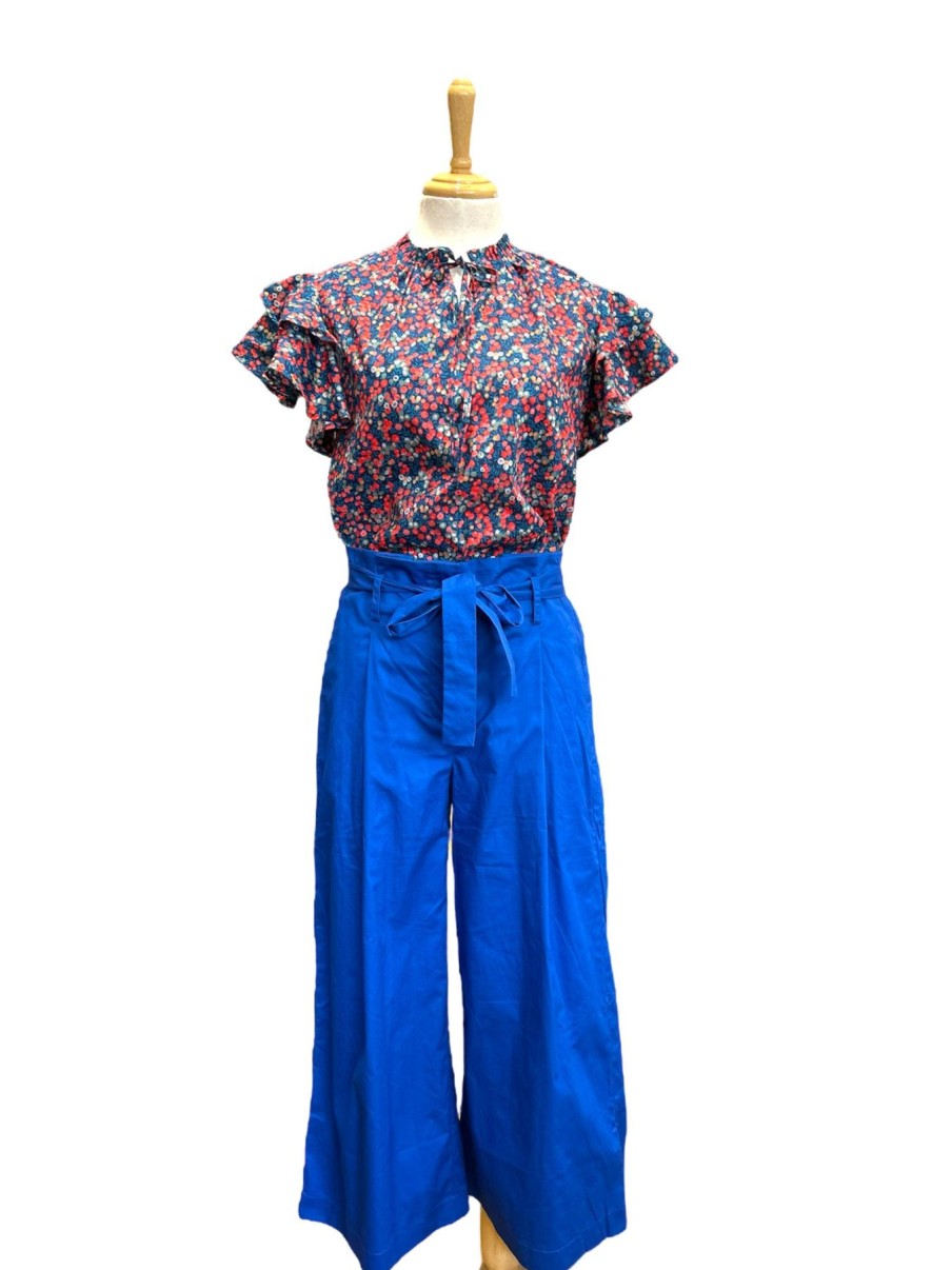 Women Origami Doll | Zoey Pants-Blue