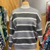 Women Origami Doll | Striped Pullover Grey