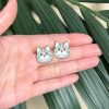 Jewellery Origami Doll | Short Hair Grey Cat Earring