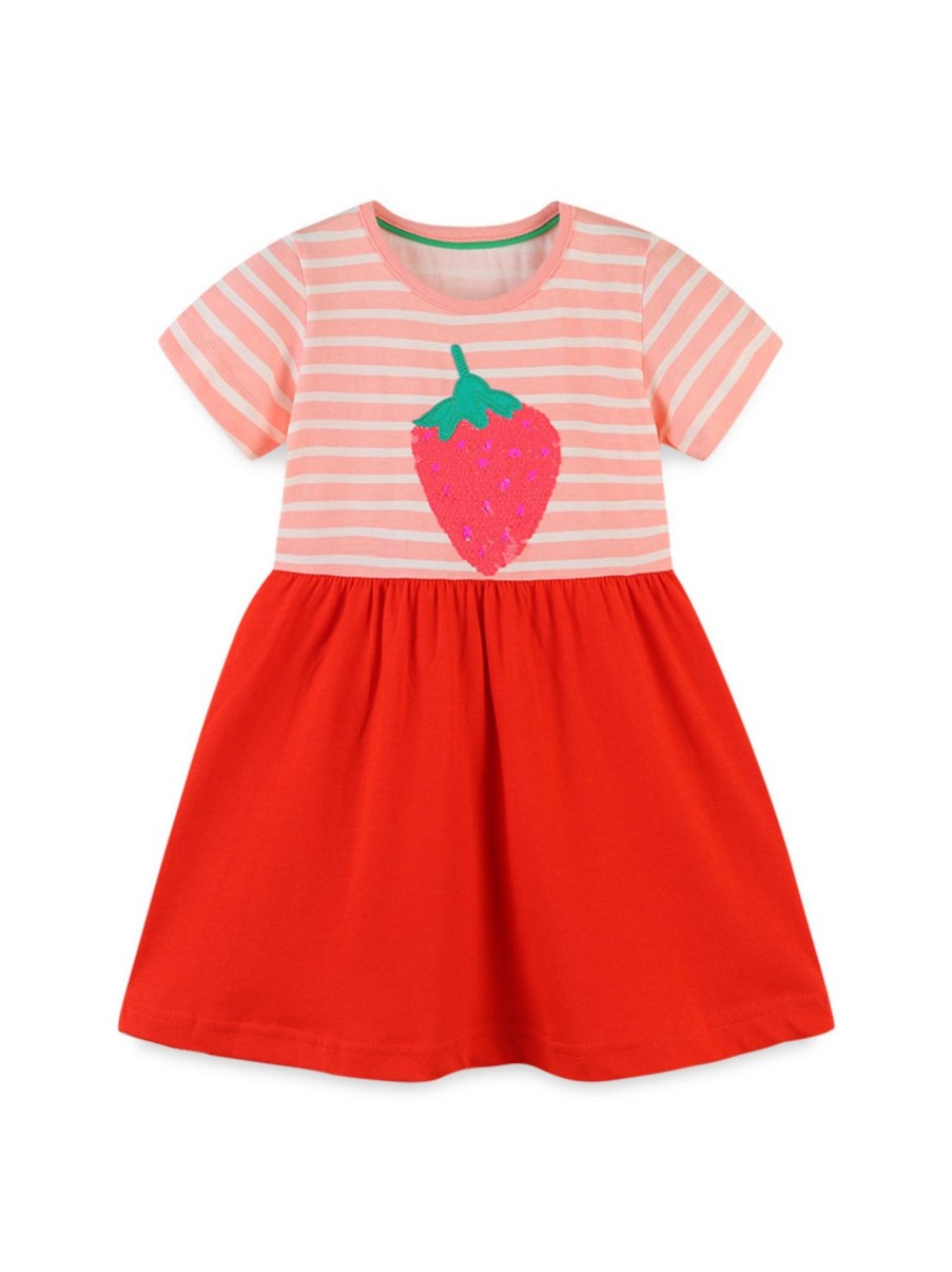 Kids Origami Doll | Strawberry Sequin Dress