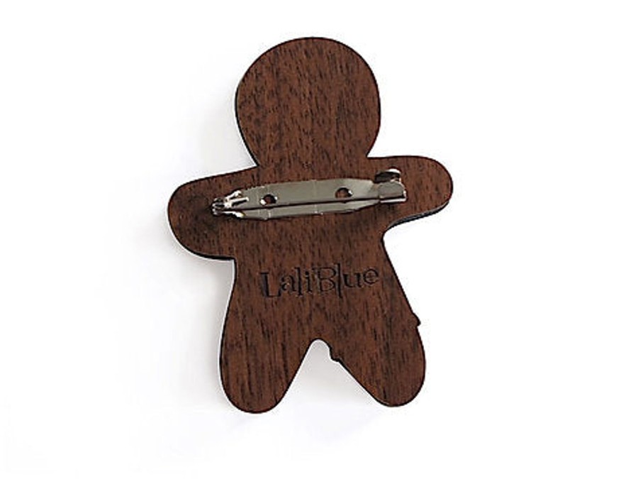 Jewellery Laliblue | Laliblue Gingerbread Man Brooch By Laliblue