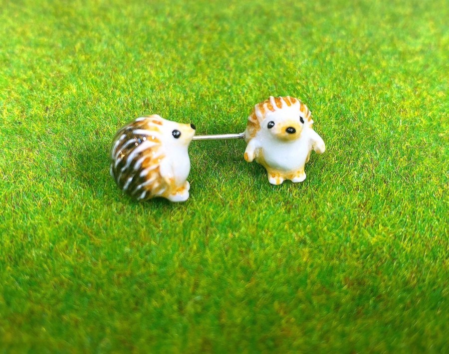 Jewellery Origami Doll | Handmade Hedgehog Earrings