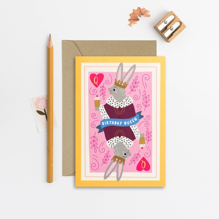 Homestyle Natalie Alex Designs | Bunny Queen Birthday Card | Kid'S Birthday Card | Children