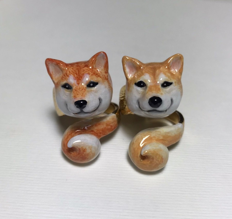 Jewellery Origami Doll | Handmade Shiba Dog Ring