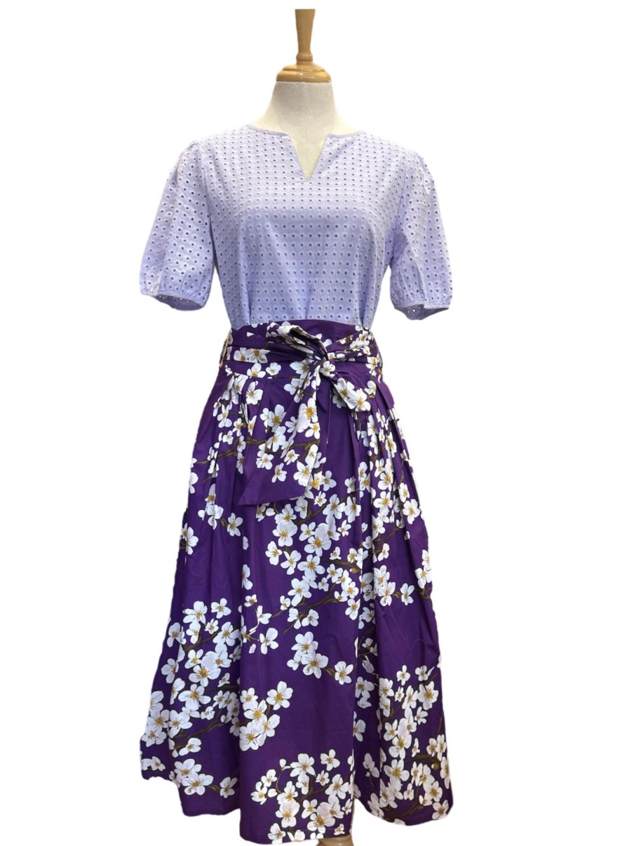 Women Origami Doll | Camila Skirt-Cherry Blossom Purple (Size 8 & 14 Only)