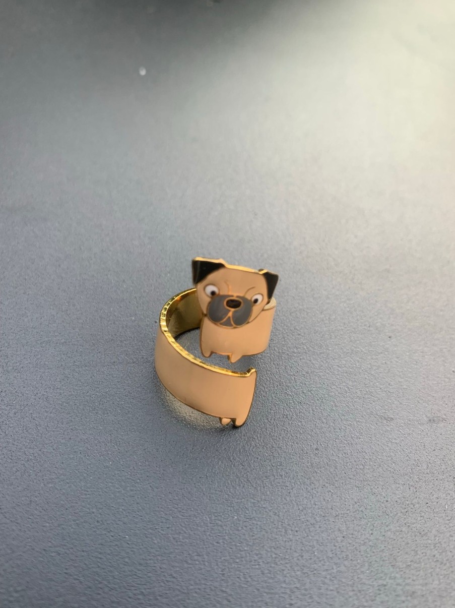 Jewellery Origami Doll | Pug Wrap Ring And Bangle